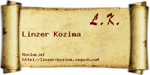 Linzer Kozima névjegykártya